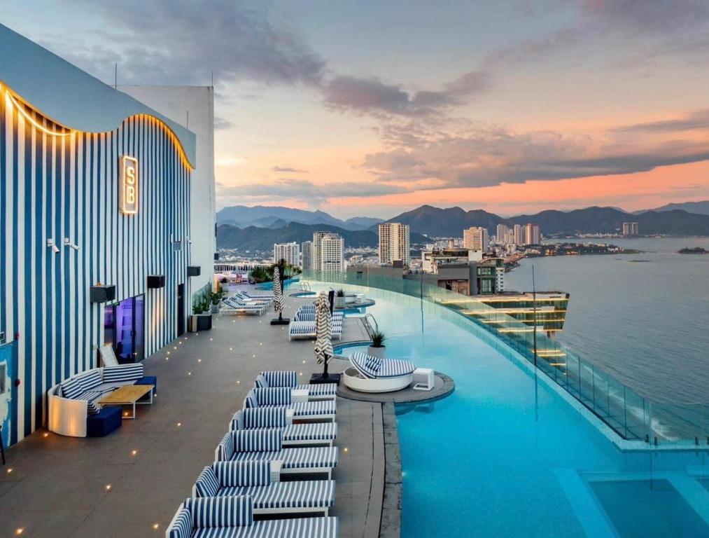 Phòng Nghỉ Kitchenette, Căn Hộ G2P Panorama OceanView Nha Trang, Phòng Nghỉ Kitchenette Đầy Đủ, View Biển Trực Tiếp